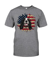 Load image into Gallery viewer, English Cocker Spaniel US Sunflower Gift For Dog Lovers Guys Tee
