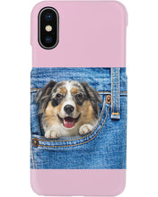 Load image into Gallery viewer, Australian Shepherd In Denim Pocket Gift For Dog Lovers Phone case
