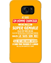 Load image into Gallery viewer, Je Suis Un Homme Chanceux J'ai Line Femme Custom Design Je Suis Son Roi Phone case
