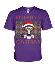Load image into Gallery viewer, Merry Catmas Cute Funny Gifts Guys V-Neck
