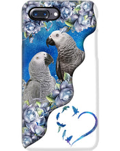 Load image into Gallery viewer, Magical Gray Couple African Parrot Gift For Bird Lovers Phone case
