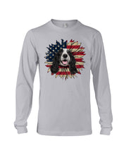 Load image into Gallery viewer, English Cocker Spaniel US Sunflower Gift For Dog Lovers Unisex Long Sleeve
