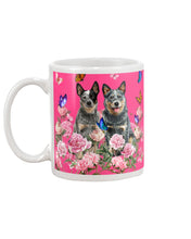 Load image into Gallery viewer, Australian Cattle Dog Butterflies Peony Gift For Dog Lovers Mug

