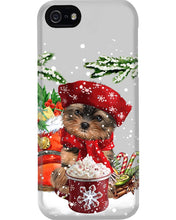 Load image into Gallery viewer, Yorkshire Terrier Loves Drinking Hot Latte Gift For Dog Lovers Phone case
