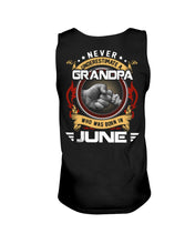 Load image into Gallery viewer, Never Underestimate   A June  Grandpa Trending For Birthday Gift Unisex Tank Top
