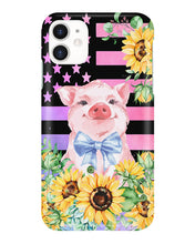 Load image into Gallery viewer, Pig America Flag Sunflower Special Custom Design Phone case
