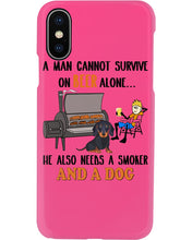Load image into Gallery viewer, A Man Loves Beer And Dachshund Gift For Dog Lovers Phone case
