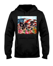 Load image into Gallery viewer, American Flag Sky Flower German Shepherd Gift For Dog Lovers Hoodie
