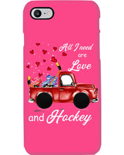 Load image into Gallery viewer, All I Need Are Love And Hockey Gift For Hockey Players Phone case
