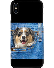 Load image into Gallery viewer, Australian Shepherd In Denim Pocket Gift For Dog Lovers Phone case
