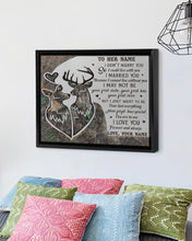 Load image into Gallery viewer, Your First Love Custom Name Gift For Wife Framed Matte Canvas
