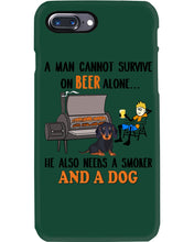 Load image into Gallery viewer, A Man Loves Beer And Dachshund Gift For Dog Lovers Phone case
