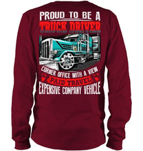 Load image into Gallery viewer, Proud To Be A Truck Driver Corner Office With A View Unisex Long Sleeve
