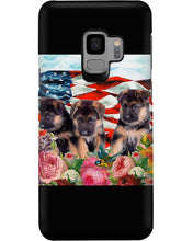 Load image into Gallery viewer, American Flag Sky Flower German Shepherd Gift For Dog Lovers Phone case

