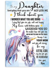 Load image into Gallery viewer, Cute Unicorn Mom Gift For Daughter My Love Will Follow You Vertical Poster
