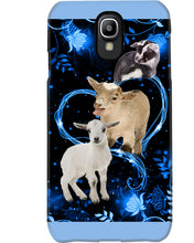 Load image into Gallery viewer, Lovely Phone Case Twinkling Blue Heart Gift For Goat Lovers Phone case
