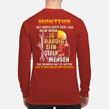 Load image into Gallery viewer, Het Moeilijkste Deel Van Mijn Werk Is Aardig Zijn Tegen Mensen Unisex Long Sleeve
