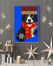 Load image into Gallery viewer, Santa Border Collie In Stock Gift For Dog Lovers Vertical Poster
