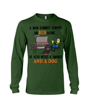 Load image into Gallery viewer, A Man Loves Beer And Dachshund Gift For Dog Lovers Unisex Long Sleeve
