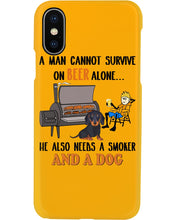 Load image into Gallery viewer, A Man Loves Beer And Dachshund Gift For Dog Lovers Phone case

