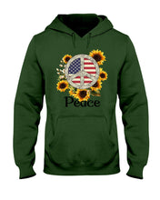 Load image into Gallery viewer, Peace Sign Sunflower Birthday Gift For Girls Hoodie
