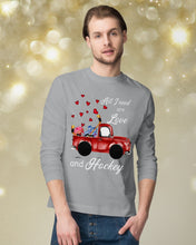 Load image into Gallery viewer, All I Need Are Love And Hockey Gift For Hockey Players Unisex Long Sleeve
