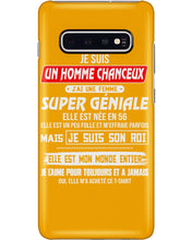 Load image into Gallery viewer, Je Suis Un Homme Chanceux J'ai Line Femme Custom Design Je Suis Son Roi Phone case
