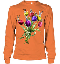 Load image into Gallery viewer, Vintage Funny Donkey With Tulip Trending For Donkey Lovers Unisex Long Sleeve
