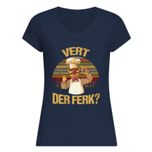 Load image into Gallery viewer, Vert Der Ferk Retro Vintage Gift For Cook Lovers Ladies V-Neck
