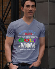 Load image into Gallery viewer, Golf Who Believes In Herself Gift For Sport Lovers Guys V-Neck
