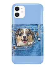 Load image into Gallery viewer, Australian Shepherd In Denim Pocket Gift For Dog Lovers Phone case
