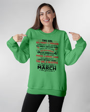 Load image into Gallery viewer, This Girl Has Fought A Thousand This Girl Was Born In March Sweatshirt
