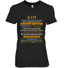 Load image into Gallery viewer, Kim Custom Name Gift A Warrior's Mentality With A Poet's Soul Ladies Tee
