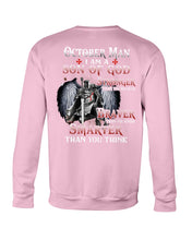 Load image into Gallery viewer, October Man Son Of God Birthday Meaningful Gift For Men Sweatshirt
