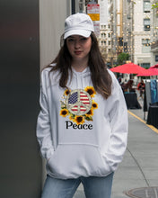 Load image into Gallery viewer, Peace Sign Sunflower Birthday Gift For Girls Hoodie
