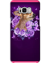 Load image into Gallery viewer, Purple Phone Case With Rose Gift For Chihuahua Lovers Phone case
