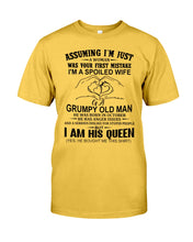 Load image into Gallery viewer, A Spoiled Wife Of An October Grumpy Old Man Birthday Meaningful Gift Guys Tee

