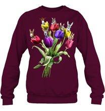 Load image into Gallery viewer, Vintage Funny Donkey With Tulip Trending For Donkey Lovers Sweatshirt
