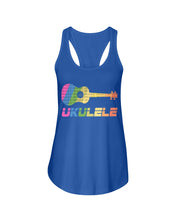 Load image into Gallery viewer, Ukulele Colorful Design Gift For Ukulele Players Ladies Flowy Tank
