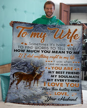 Load image into Gallery viewer, Deer Husband Gift For Wife You Are My Best Friend Sherpa Blanket
