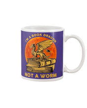 Load image into Gallery viewer, I'm A Book Dragon Not A Worm Gift For Dragon Lovers Mug
