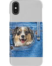 Load image into Gallery viewer, Australian Shepherd In Denim Pocket Gift For Dog Lovers Phone case
