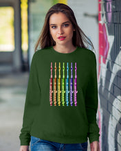 Load image into Gallery viewer, Seven Flute Rainbow Design Gift For Flute Lovers Sweatshirt
