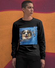 Load image into Gallery viewer, Australian Shepherd In Denim Pocket Gift For Dog Lovers Unisex Long Sleeve
