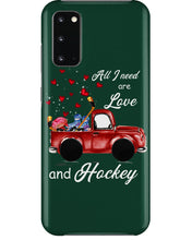 Load image into Gallery viewer, All I Need Are Love And Hockey Gift For Hockey Players Phone case
