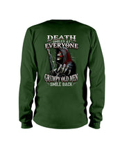 Load image into Gallery viewer, Death Smiles At Everyone Grumpy Old Men Smile Back Gift For Men Unisex Long Sleeve
