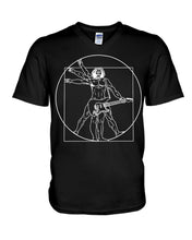 Load image into Gallery viewer, Guitar Vitruvian Design Gift For Guitar Lovers Guys V-Neck
