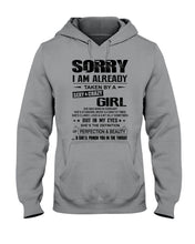Load image into Gallery viewer, I'm Already Taken By A Sexy And Crazy Girl She Was Born In February Hoodie
