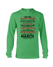 Load image into Gallery viewer, This Girl Has Fought A Thousand This Girl Was Born In March Unisex Long Sleeve
