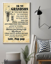 Load image into Gallery viewer, Steer Yourself In Any Direction You Choose Grandpa Gift For Grandson Vertical Poster
